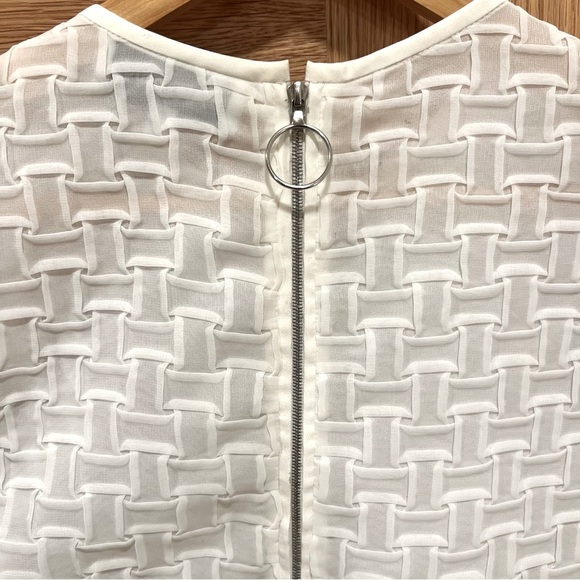 Partow | Seraphine | Basket Weave | Blouse | White | Size 6 | NWT - Picture 9 of 14